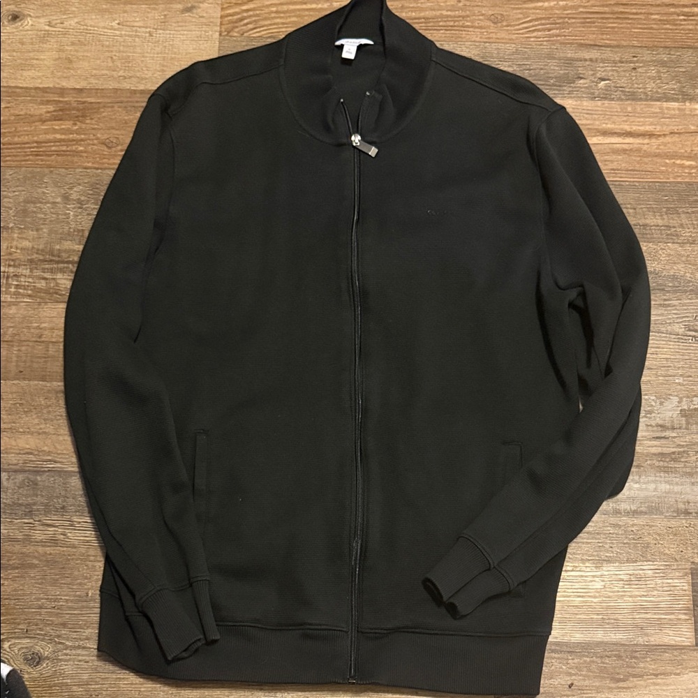 Calvin Klein Collection Dark Zip-Up Sweater